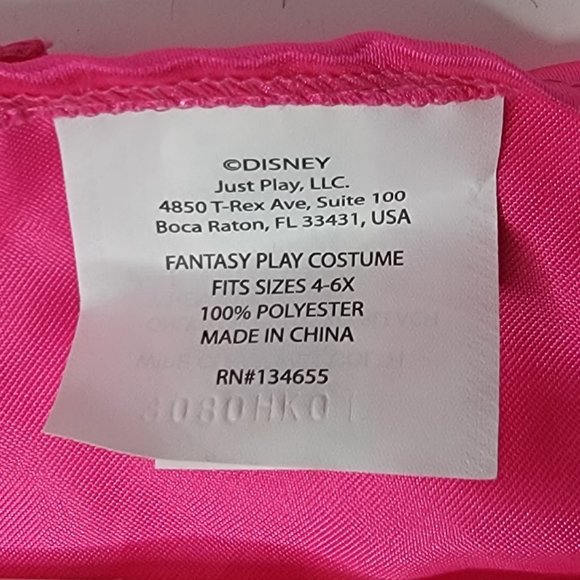 Minnie Mouse Disney Just Play Pink Polka Dot Bow Dress Size Girls 4-6 Halloween - Picture 4 of 5